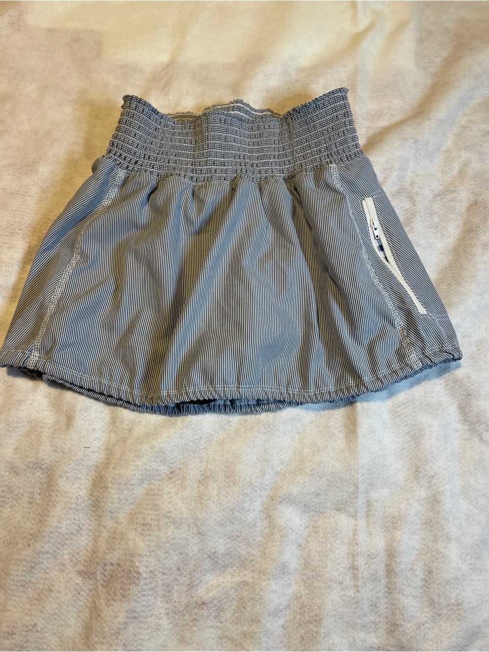 The Bubble Navy White Striped Smocked Tennis Golf Skort - Size S